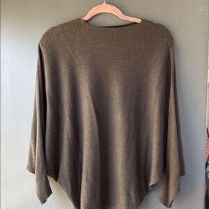 Green Oversized Shrug with Asymmetrical Hem